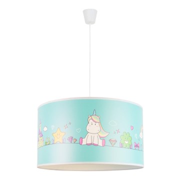 Duolla - Kinder Hanglamp aan een koord UNICORN 1xE27/15W/230V