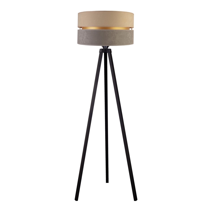 Duolla - Lampadaire DUO 1xE27/60W/230V beige/gris/wengé