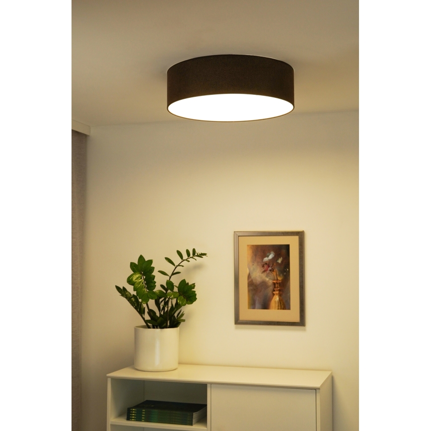 Duolla - LED Plafondlamp CORTINA LED/26W/230V diameter 30 cm 4000K bruin