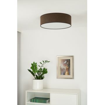 Duolla - LED Plafondlamp CORTINA LED/26W/230V diameter 30 cm 4000K bruin