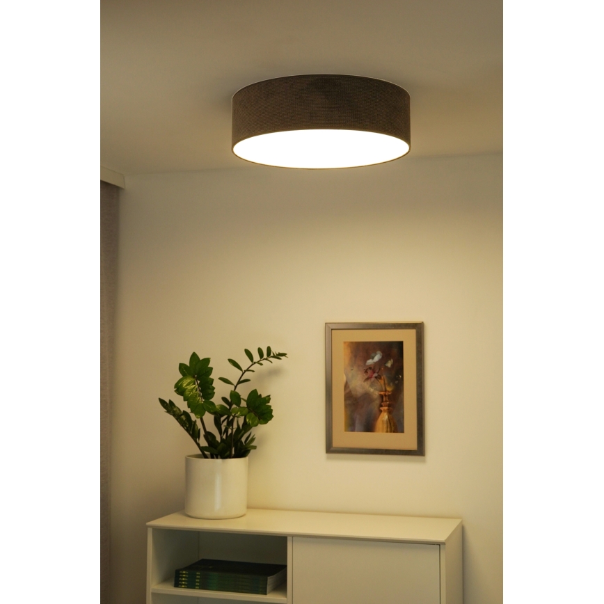 Duolla - LED Plafondlamp CORTINA LED/26W/230V diameter 30 cm 4000K bruin