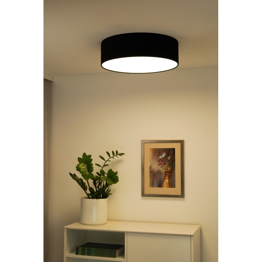 Duolla - LED Plafondlamp CORTINA LED/26W/230V diameter 45 cm 4000K zwart