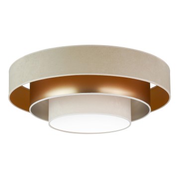 Duolla - LED Plafondlamp LUNETA LED/26W/230V diameter 60 cm 4000K beige/goud/crème