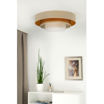 Duolla - LED Plafondlamp LUNETA LED/26W/230V diameter 60 cm 4000K beige/goud/crème