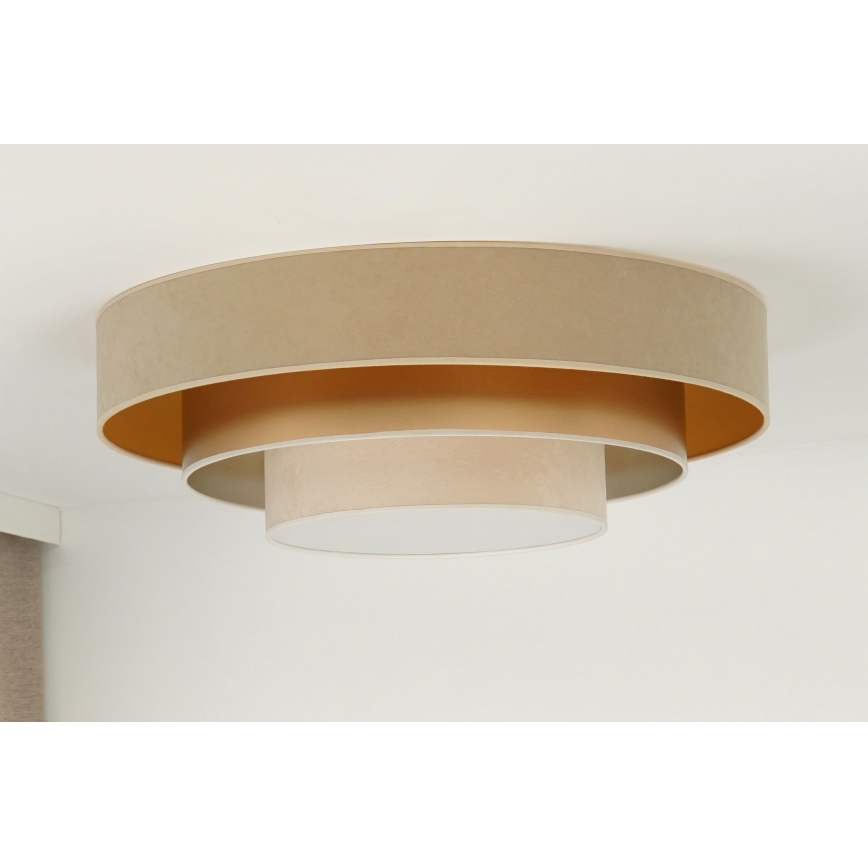 Duolla - LED Plafondlamp LUNETA LED/26W/230V diameter 60 cm 4000K beige/goud/crème