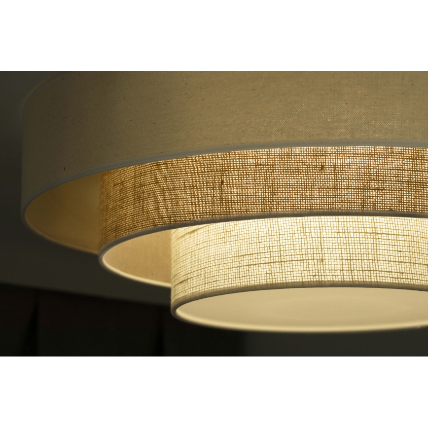 Duolla - LED Plafondlamp LUNETA LED/26W/230V diameter 60 cm 4000K crème/bruin