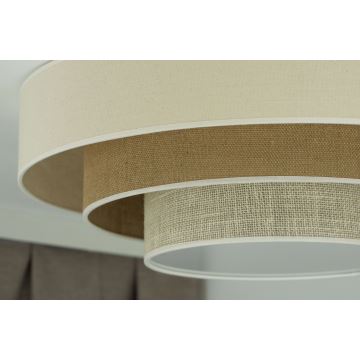 Duolla - LED Plafondlamp LUNETA LED/26W/230V diameter 60 cm 4000K crème/bruin