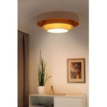 Duolla - LED Plafondlamp LUNETA LED/26W/230V diameter 60 cm 4000K crème/goud/beige