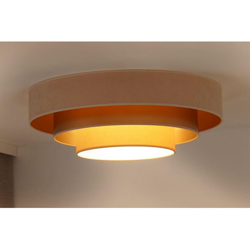 Duolla - LED Plafondlamp LUNETA LED/26W/230V diameter 60 cm 4000K crème/goud/beige