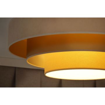 Duolla - LED Plafondlamp LUNETA LED/26W/230V diameter 60 cm 4000K crème/goud/beige