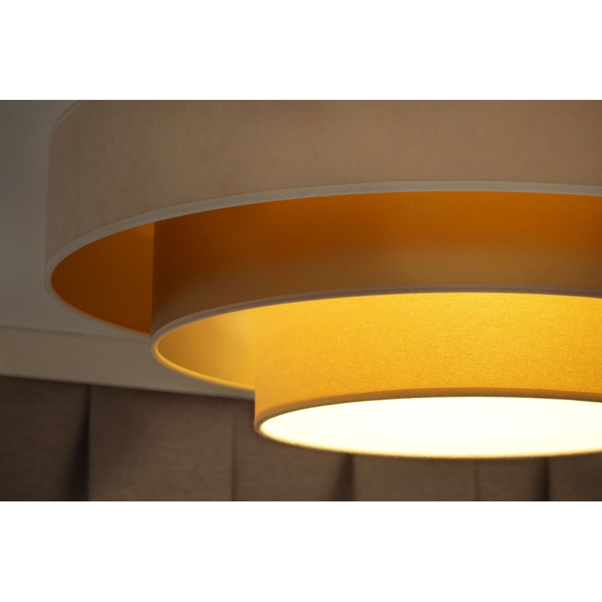 Duolla - LED Plafondlamp LUNETA LED/26W/230V diameter 60 cm 4000K crème/goud/beige