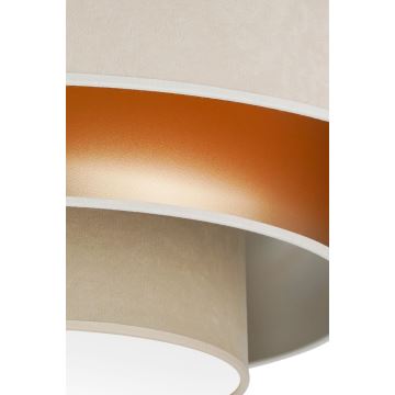 Duolla - LED Plafondlamp LUNETA LED/26W/230V diameter 60 cm 4000K crème/goud/beige