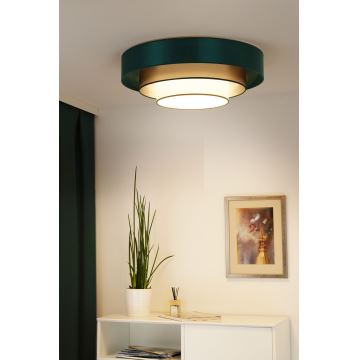 Duolla - LED Plafondlamp LUNETA LED/26W/230V diameter 60 cm 4000K groen/goud/wit