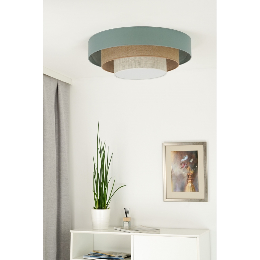 Duolla - LED Plafondlamp LUNETA LED/26W/230V diameter 60 cm 4000K turquoise/beige/crème