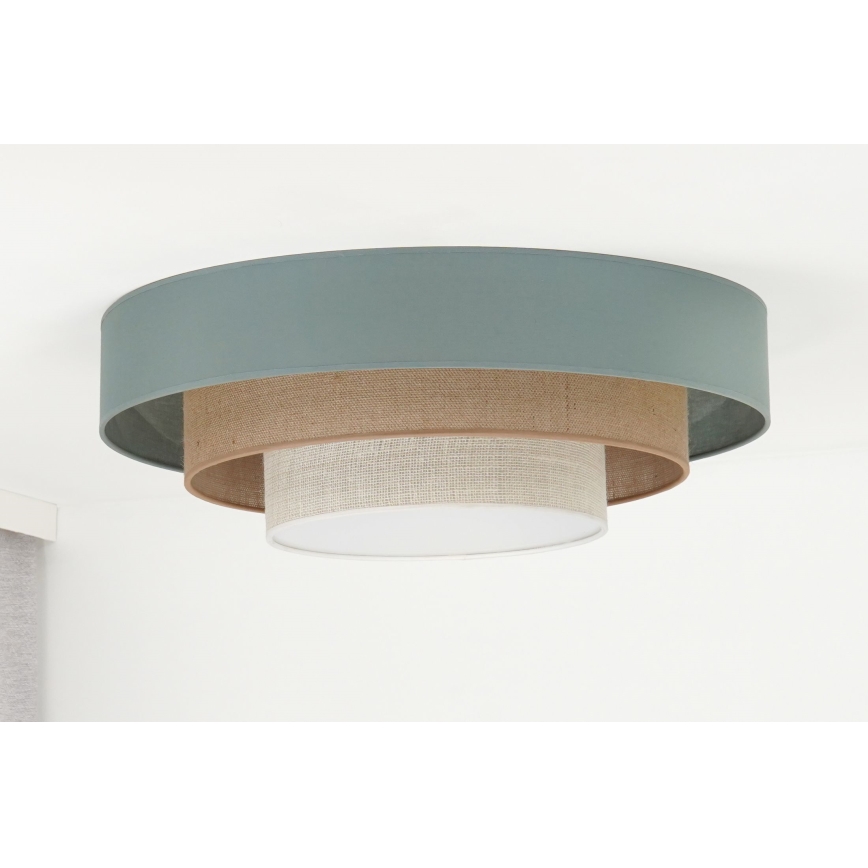 Duolla - LED Plafondlamp LUNETA LED/26W/230V diameter 60 cm 4000K turquoise/beige/crème