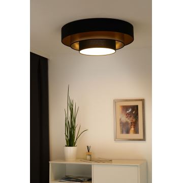 Duolla - LED Plafondlamp LUNETA LED/26W/230V diameter 60 cm 4000K zwart/goud