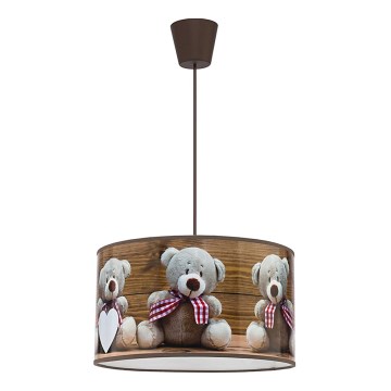 Duolla - Lustre enfant sur fil BEARS 1xE27/40W/230V