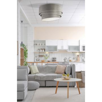 Duolla - Plafond Lamp DEVON 1xE27/40W/230V grijs