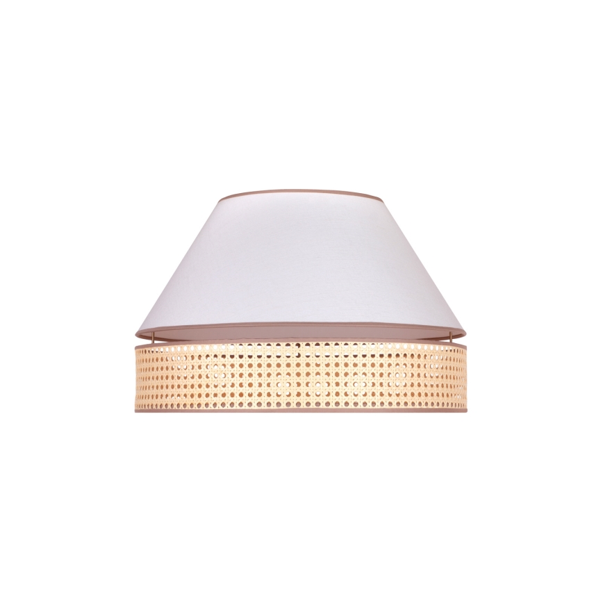 Duolla - Plafondlamp AVIGNON 1xE27/15W/230V diameter 50 cm wit/rotan