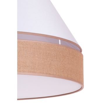 Duolla - Plafondlamp AVIGNON 3xE27/15W/230V diameter 60 cm wit/bruin