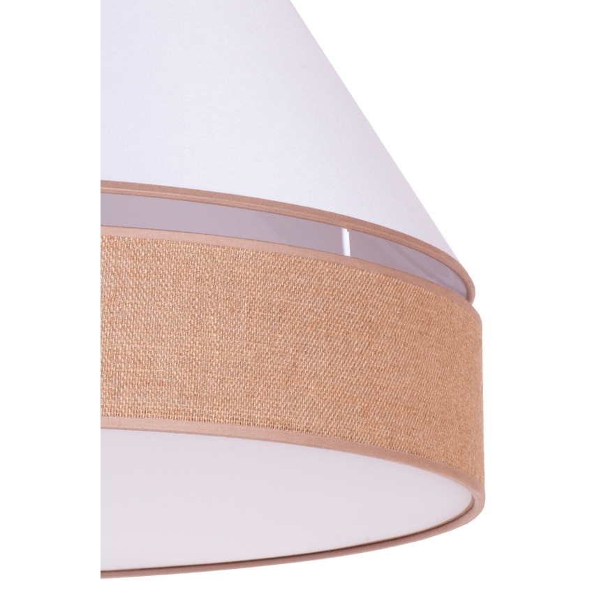 Duolla - Plafondlamp AVIGNON 3xE27/15W/230V diameter 60 cm wit/bruin