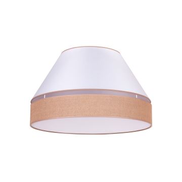 Duolla - Plafondlamp AVIGNON 3xE27/15W/230V diameter 60 cm wit/bruin