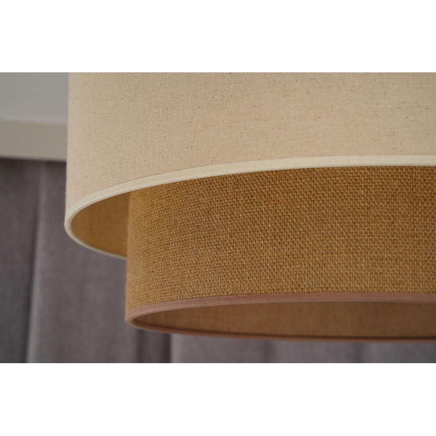 Duolla - Plafondlamp BOHO 1xE27/15W/230V diameter 45 cm beige/bruin