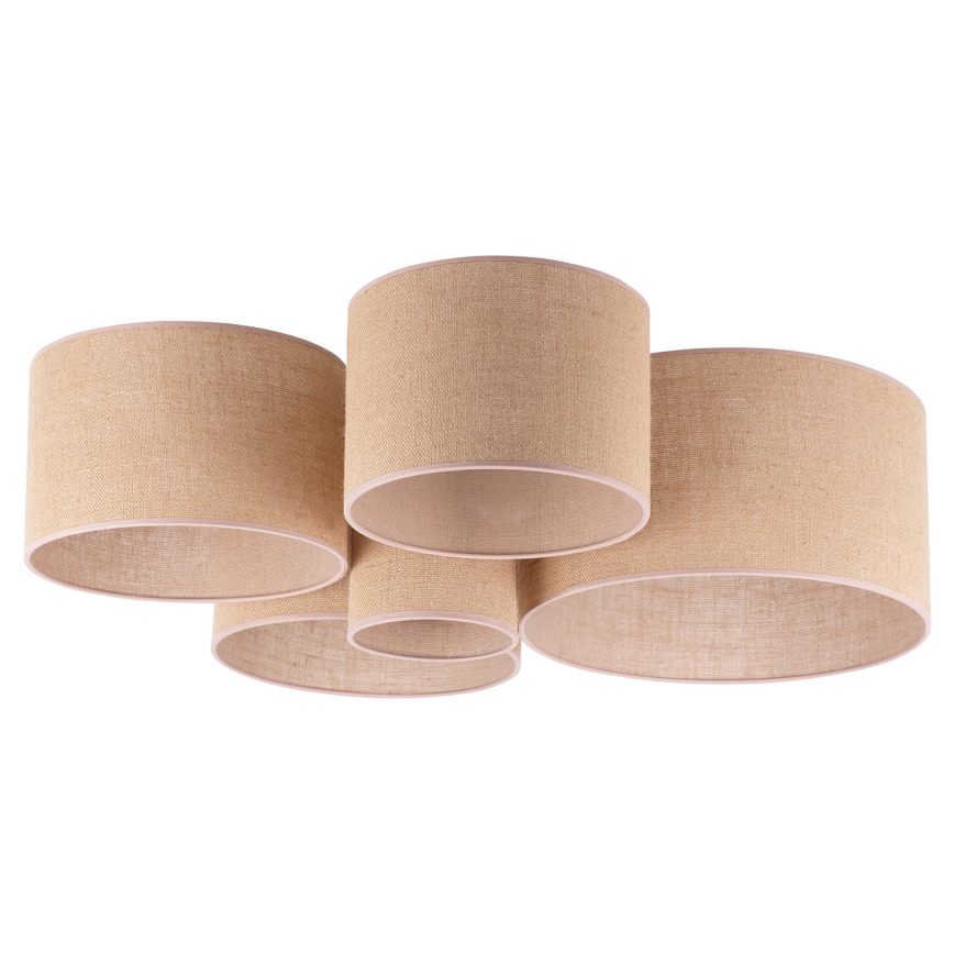 Duolla - Plafondlamp ROLLER PENTO 5xE27/60W/230V beige