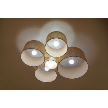 Duolla - Plafondlamp ROLLER PENTO 5xE27/60W/230V beige