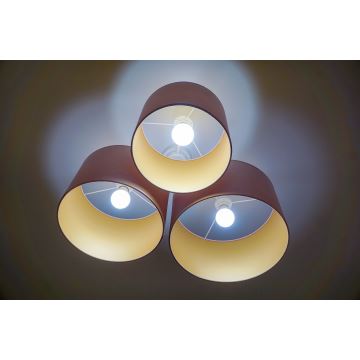 Duolla - Plafondlamp ROLLER TRIO 3xE27/60W/230V roze