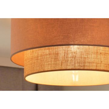 Duolla - Plafonnier BOHO 1xE27/15W/230V d. 45 cm beige/marron