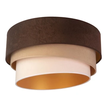 Duolla - Plafonnier DEVON 1xE27/40W/230V marron/beige