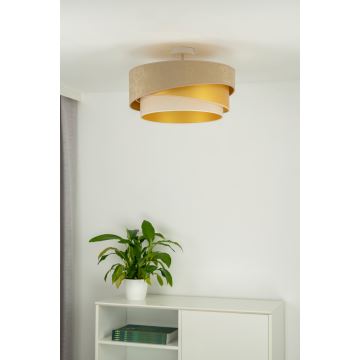 Duolla - Plafonnier KOBO 1xE27/15W/230V d. 45 cm beige/doré/crème