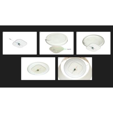 Duolla - Plafonnier LUNETA LED/26W/230V d. 60 cm 4000K crème/doré/beige