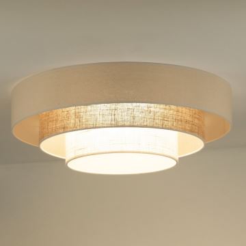 Duolla - Plafonnier LUNETA LED/26W/230V d. 60 cm 4000K crème/marron