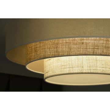 Duolla - Plafonnier LUNETA LED/26W/230V d. 60 cm 4000K crème/marron