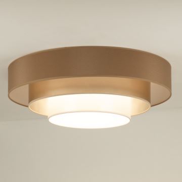 Duolla - Plafonnier LUNETA LED/26W/230V d. 60 cm 4000K marron/doré/blanc