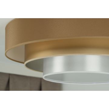 Duolla - Plafonnier LUNETA LED/26W/230V d. 60 cm 4000K marron/doré/blanc