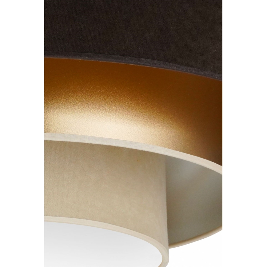 Duolla - Plafonnier LUNETA LED/26W/230V d. 60 cm 4000K marron/doré/crème