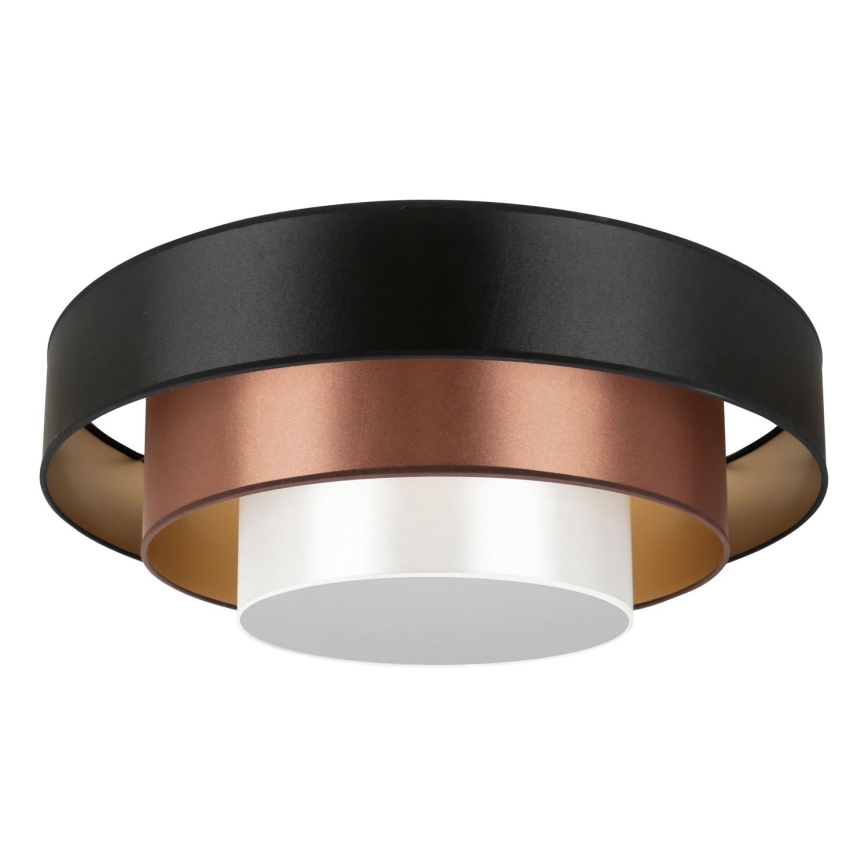 Duolla - Plafonnier LUNETA LED/26W/230V d. 60 cm 4000K noir/cuivre/blanc