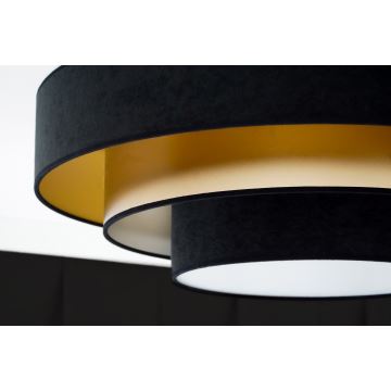 Duolla - Plafonnier LUNETA LED/26W/230V d. 60 cm 4000K noir/doré