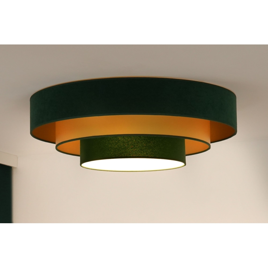 Duolla - Plafonnier LUNETA LED/26W/230V d. 60 cm 4000K vert/doré