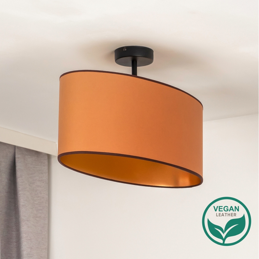 Duolla - Plafonnier OVAL VEGAN 1xE27/15W/230V marron