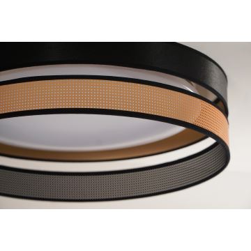 Duolla - Plafonnier ROLLER DUO SHINY LED/24W/230V noir/cuivre