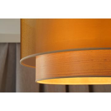 Duolla - Plafonnier WOOD BOHO 1xE27/15W/230V cuivre/beige