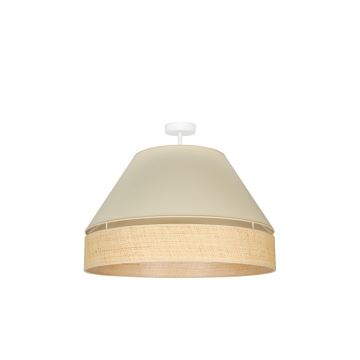 Duolla - Plafonnier YUTE AVIGNON 1xE27/15W/230V crème/beige