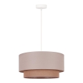 Duolla - Suspension filaire BOHO 1xE27/15W/230V beige/marron