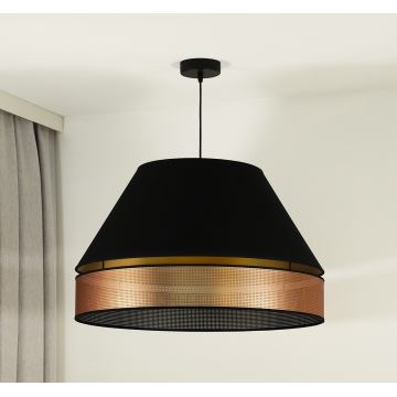 Duolla - Suspension filaire COPPER SHINY 1xE27/15W/230V noir/cuivre