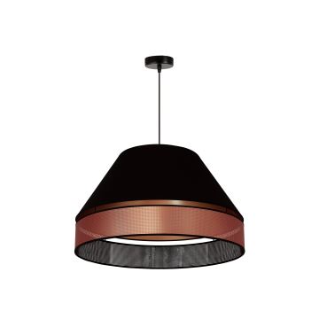 Duolla - Suspension filaire COPPER SHINY 1xE27/15W/230V noir/cuivre