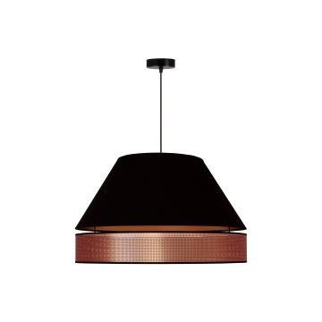 Duolla - Suspension filaire COPPER SHINY 1xE27/15W/230V noir/cuivre